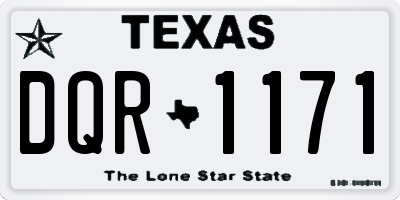 TX license plate DQR1171