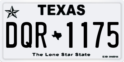 TX license plate DQR1175
