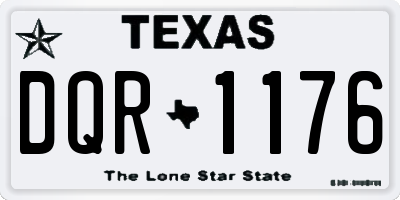TX license plate DQR1176