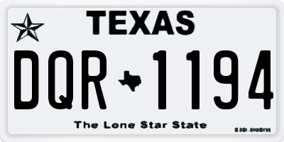 TX license plate DQR1194