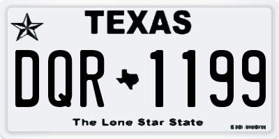 TX license plate DQR1199