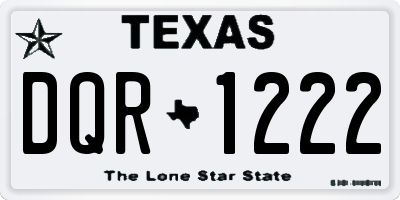 TX license plate DQR1222