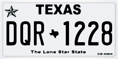 TX license plate DQR1228
