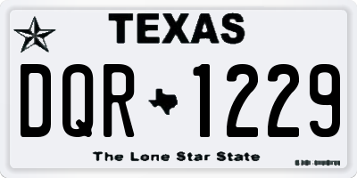 TX license plate DQR1229
