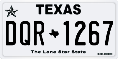 TX license plate DQR1267