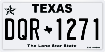 TX license plate DQR1271