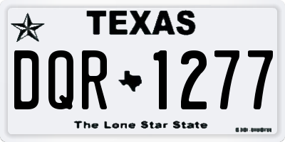TX license plate DQR1277