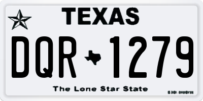 TX license plate DQR1279