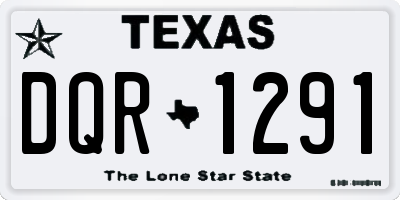 TX license plate DQR1291