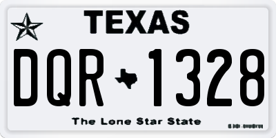 TX license plate DQR1328