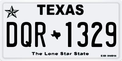 TX license plate DQR1329