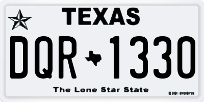 TX license plate DQR1330