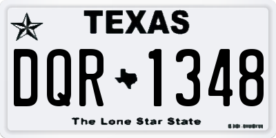 TX license plate DQR1348