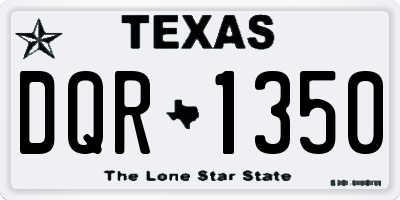 TX license plate DQR1350
