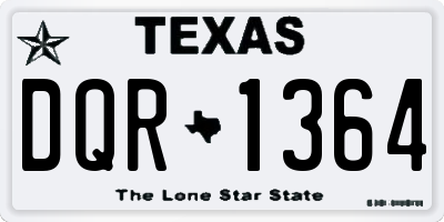 TX license plate DQR1364