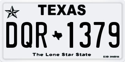 TX license plate DQR1379