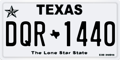 TX license plate DQR1440