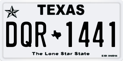 TX license plate DQR1441
