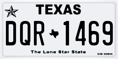 TX license plate DQR1469