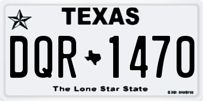 TX license plate DQR1470