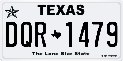 TX license plate DQR1479
