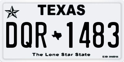 TX license plate DQR1483