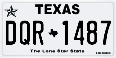 TX license plate DQR1487