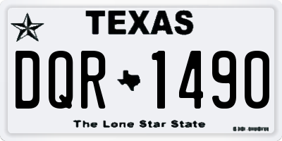 TX license plate DQR1490