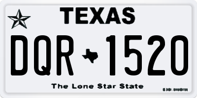 TX license plate DQR1520