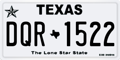TX license plate DQR1522