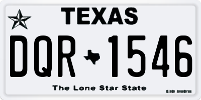 TX license plate DQR1546