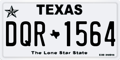 TX license plate DQR1564