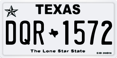 TX license plate DQR1572