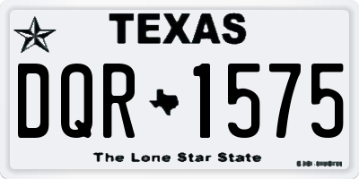 TX license plate DQR1575