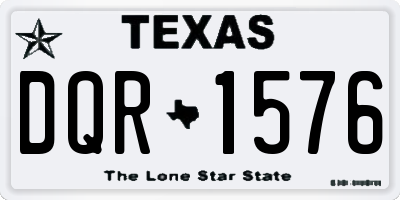 TX license plate DQR1576