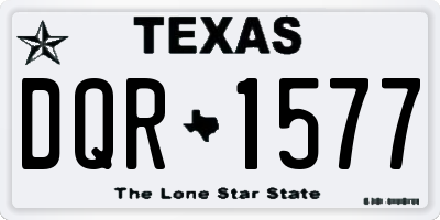 TX license plate DQR1577