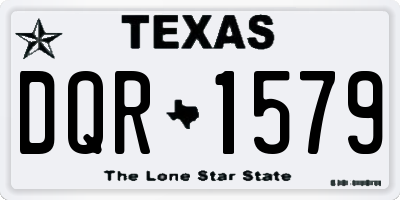 TX license plate DQR1579
