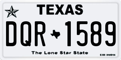 TX license plate DQR1589