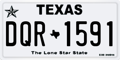 TX license plate DQR1591