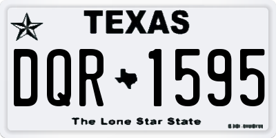 TX license plate DQR1595