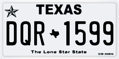 TX license plate DQR1599