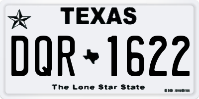 TX license plate DQR1622