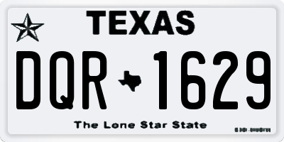 TX license plate DQR1629