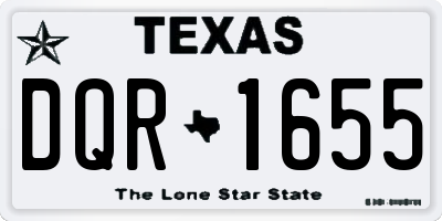 TX license plate DQR1655