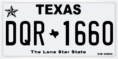 TX license plate DQR1660