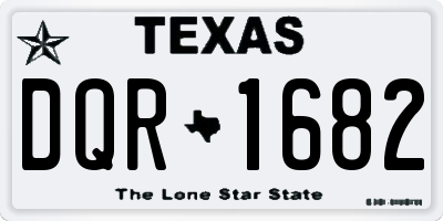 TX license plate DQR1682
