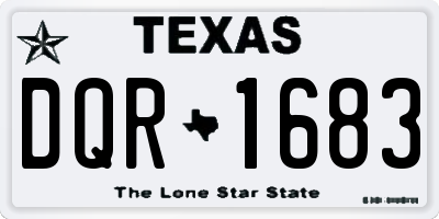TX license plate DQR1683