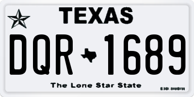 TX license plate DQR1689