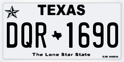 TX license plate DQR1690