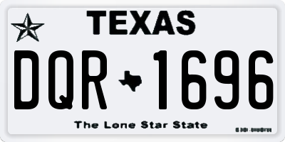 TX license plate DQR1696